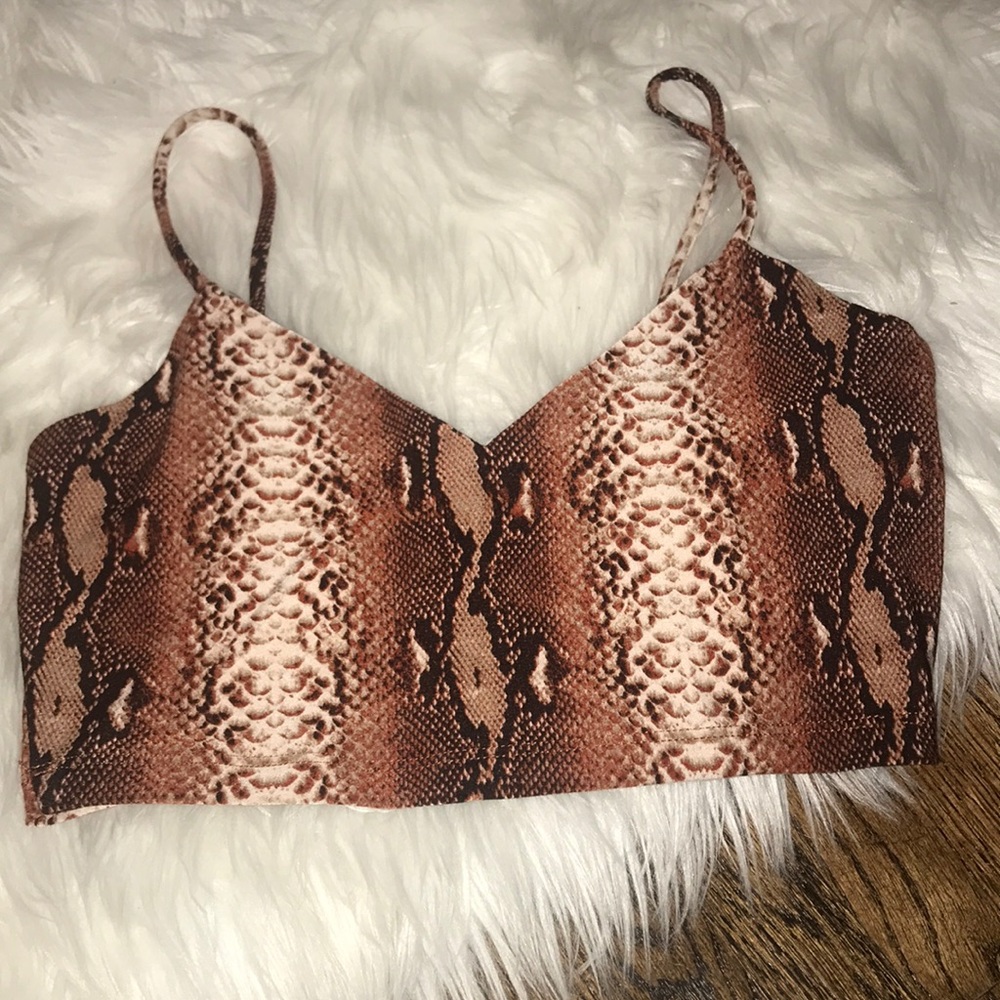 Snakeskin crop top